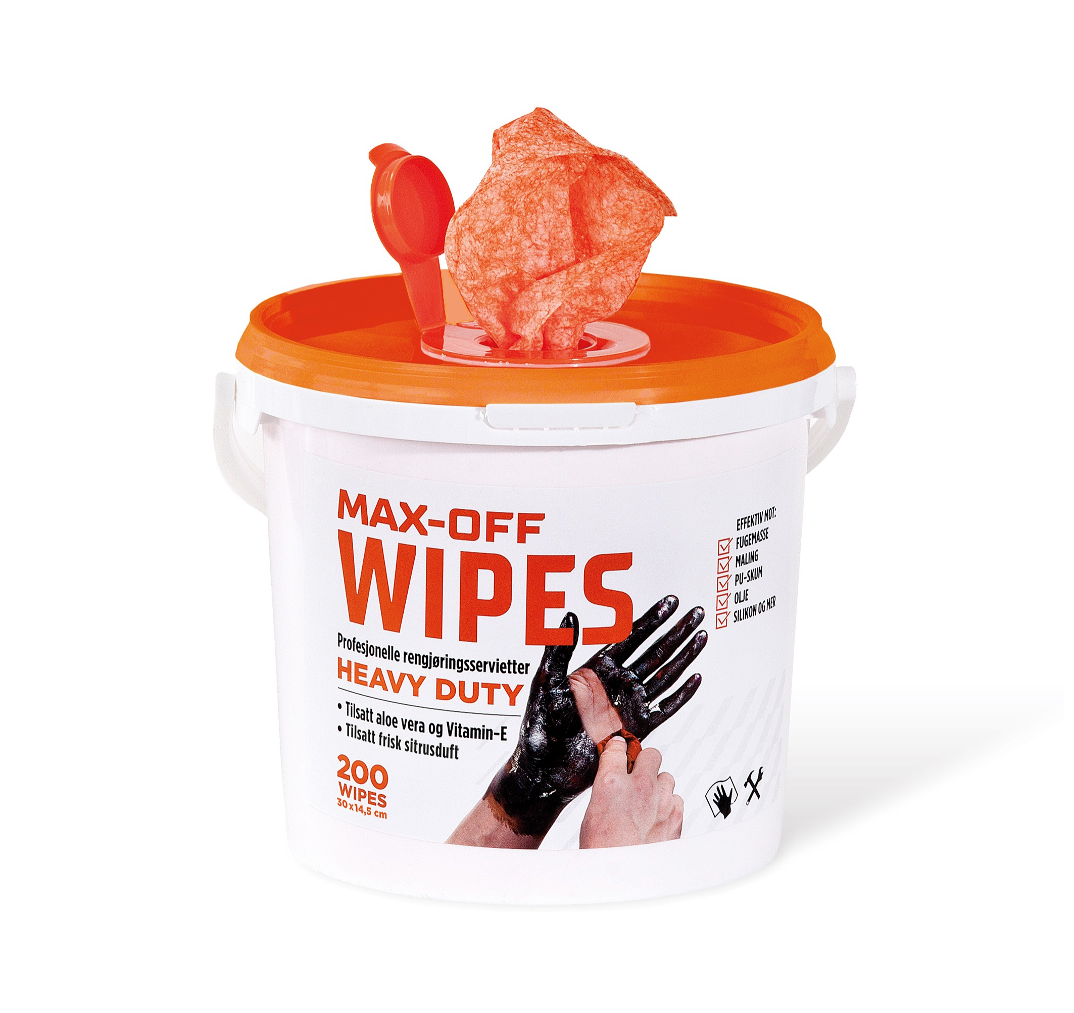 MAXOFF WIPES 200 BØTTE